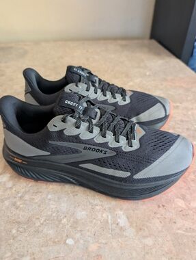 Brooks Ghosts 17 Black Orange Running Cushioned Shoe 120431-1B -023 Men's Size 8